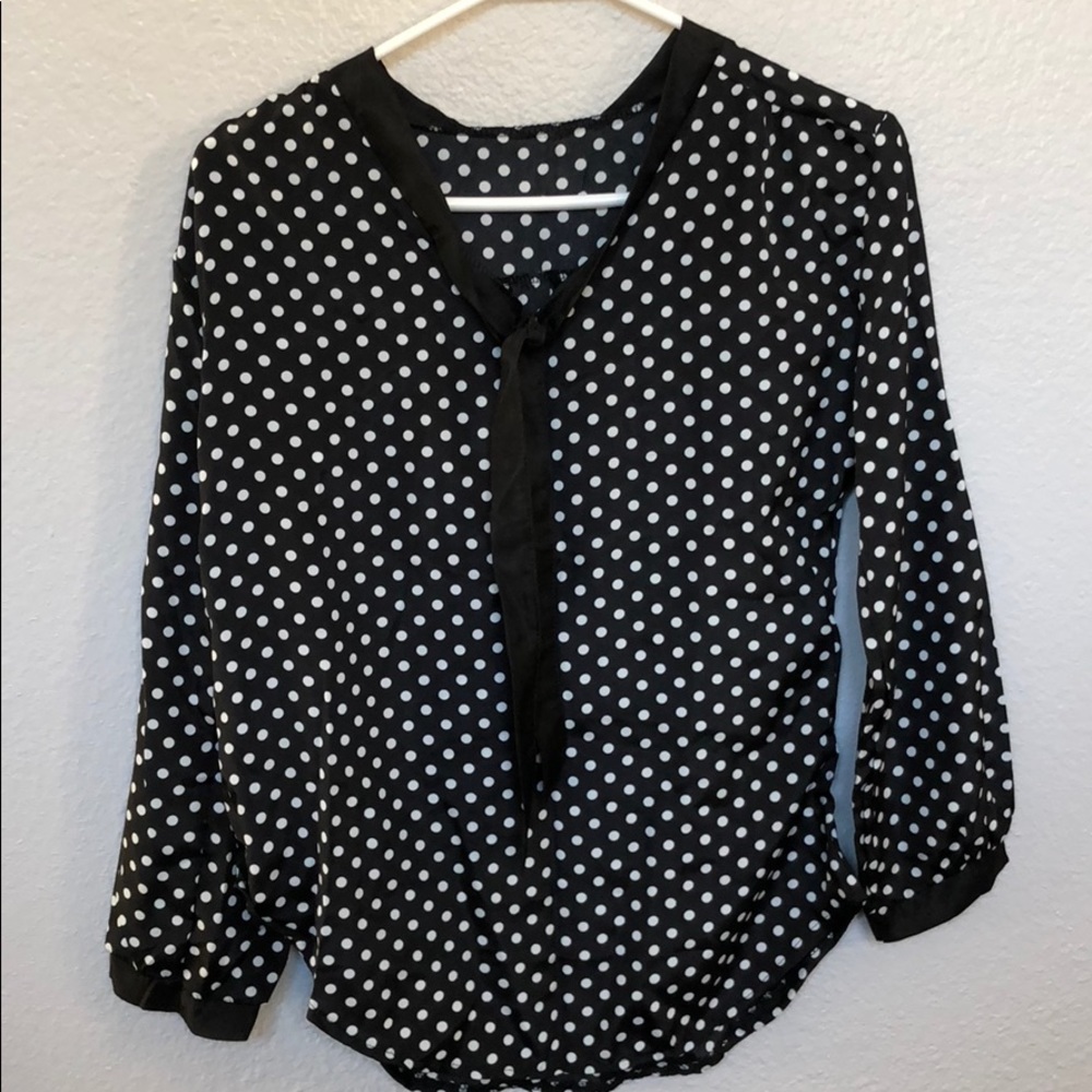 Pocket dot blouse brand new